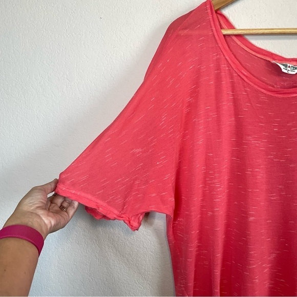 Hard Tail Pink Burnout Oversized Slouchy Short Sleeve T Shirt Top Size Large - Picture 5 of 11